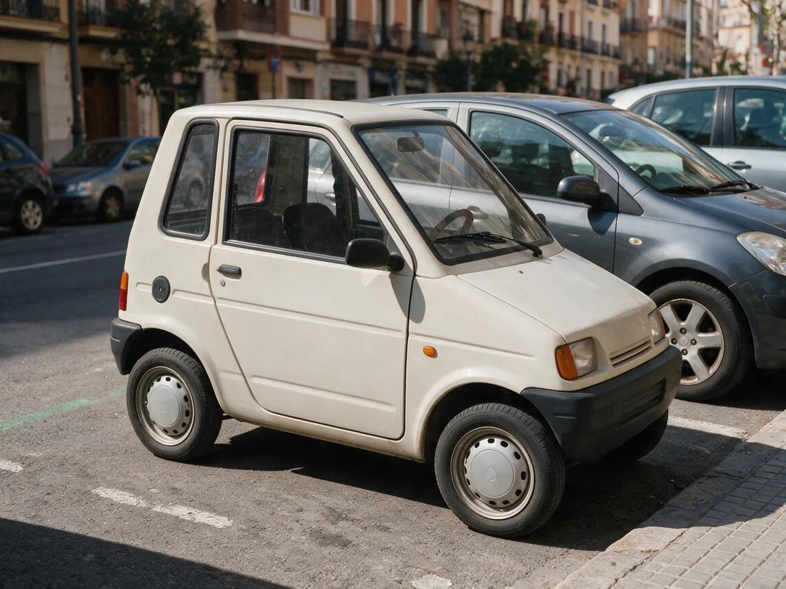 Cuadriciclo ligero: microcoche de cuatro ruedas, mucho más pequeño que un turismo